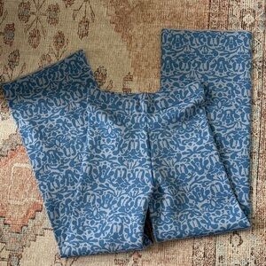 Maeve Light Blue Patterned Knit Top